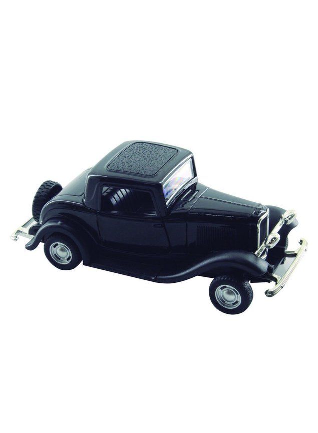 Miniatura Carrinho Antigo de Metal Ford Window Coupe Preto 1932