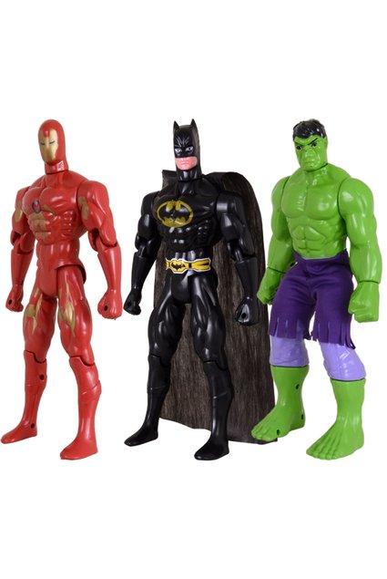 Kit Dupla De Heróis Articuláveis Batmam Traje e Homem Aranha